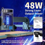 Longer B1 40W Laser Engraver, 48000mW Output Laser Cutter Machine with Auto Air Assist, Engraving Area 17.72"x17.32", DIY Laser Engraver for Wood and Metal，Engraving Speed of 36000 mm/min QFLONGER