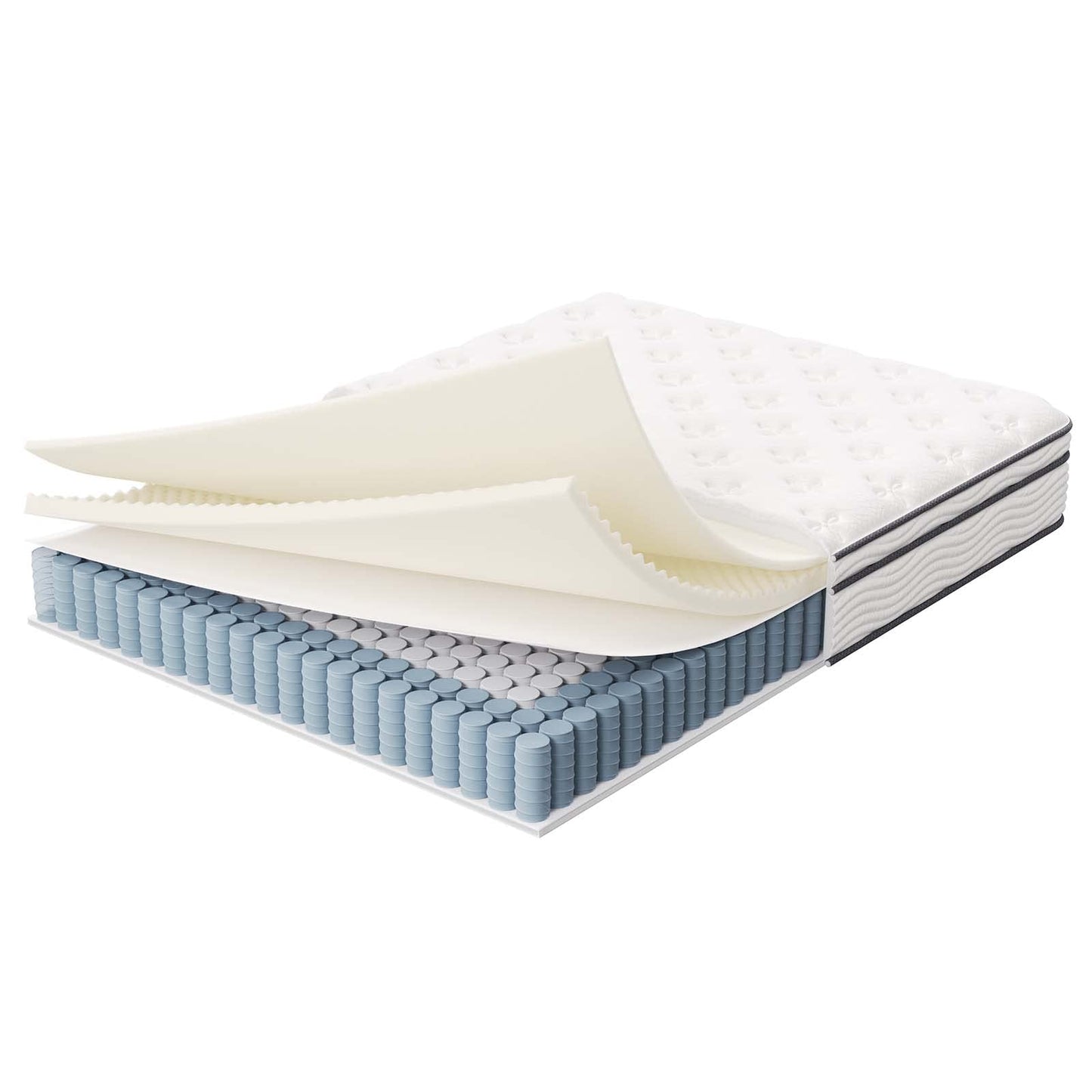 Modway Jenna 10” Innerspring and Memory Foam Full Mattress With Individually Encased Coils