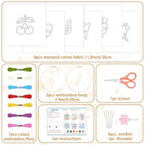 BEUNITONE Abstract Animal Embroidery Kit, 6PC Modern Line Art Needlepoint Kits with Hoops, Instructions, Threads, DIY Craft for Adults Beginners, Home Decor, Hand Embroidery Patterns for Gifts