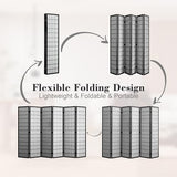 WelFurGeer 6 Panel Shoji Screen Room Divider, Folding Privacy Screens, Room Partitions and Dividers, Decorative Room Dividers, Wall Dividers for Room Separation, Japanese Room Divider for Home (Black) WelFurGeer