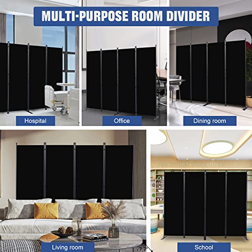 Room Divider 6FT Portable Room Dividers and Folding Privacy Screens, 88'' W Fabric Divider for Room Separation, 4 Panel Partition Room Dividers Screen HOMSCREENER