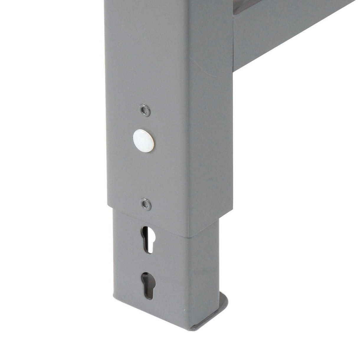 Global Industrial Adjustable Height Workbench C-Channel Leg, 48" W x 36" D, 1-3/4" Steel Square Edge, Gray Global Industrial