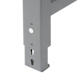 Global Industrial Adjustable Height Workbench C-Channel Leg, 48" W x 30" D, 1-3/4" Steel Square Edge, Gray Global Industrial