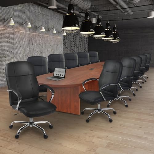 Regency with with 2 Power Data Grommets Legacy Modular Racetrack Conference Table, 192-inch, Cherry Regency