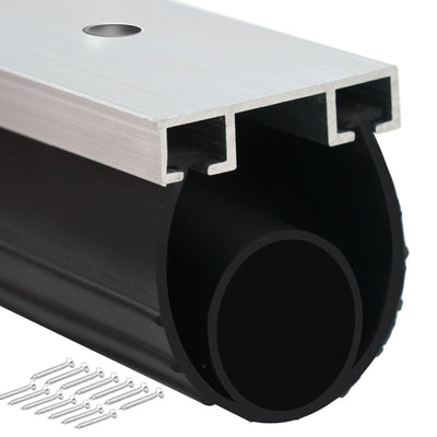 Duzzy Universal Garage Door Seals Kits, Pre-drilled 10 Feet U+O Ring Heavy-Duty Weatherproofing Garage Door Rubber Seals Bottom Pakage with Aluminum Track Retainer Base Kits