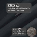 Upgraded Curved Patio Furniture Covers, Waterproof Outdoor Sectional Cover, 600D PU Outdoor Furniture Sofa Covers 96"(65") Half Moon Oudoor Couch Cover, Lawn Outside Protector - Midnight Black Flexiyard