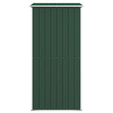 vidaXL Galvanized Steel Garden Shed - Durable Outdoor Storage for Garden Tools and Equipment - Easy Access Gate in Green 75.6"x42.5"x87.8" vidaXL