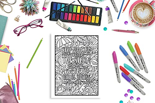 Anxiety Coloring Book for Teens & Adults to Reduce Stress and Anxious Thoughts WoodArtSupply