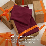 Bedsure Full Comforter Set, Dark Red Soft Prewashed Bedding for All Seasons, 3 Pieces GentleSoft™ Bed Set, 1 Lightweight Comforter (82"x86") and 2 Pillowcases (20"x26") Bedsure
