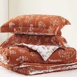 Bedsure Twin/Twin XL Comforter Set - Terracotta Bed Set, 2 Pieces Cute Floral Bedding, 1 Soft Reversible Botanical Flowers Comforter and 1 Pillow Sham Bedsure