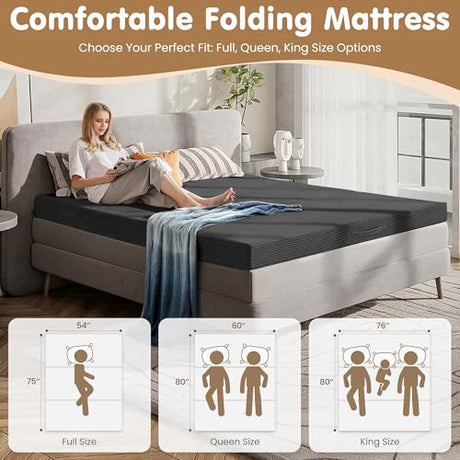 NLDD Convertible Sofa Bed King,5-in-1 Folding Boneless Couch Corduroy Futon Sofa Bed,Tri-Fold Mattress with Removable Armrests & Handle,Sleeper with Pull Out Bed for Small Space Living Room Bedroom NLDD