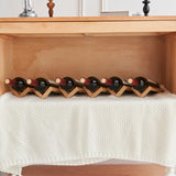 Somonka-L Single Wine Bottle Holder, Personalized Bamboo Wine Bottle Holder Stand Display Table Top Wine Rack Countertop Wine Holders Organizer for Dining Table, Cabinet Etc Somonka-L