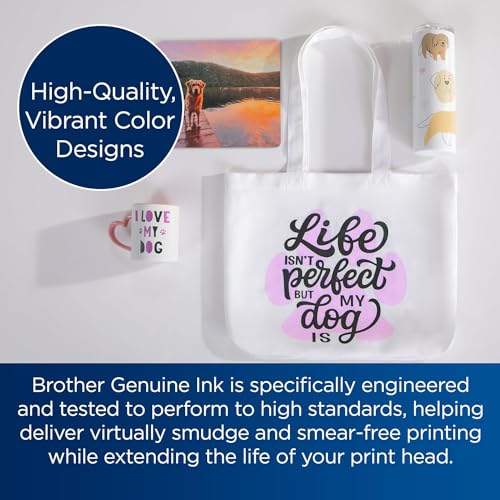 Brother Sublimation Printer and 4-Color Sublimation Ink Cartridge Set