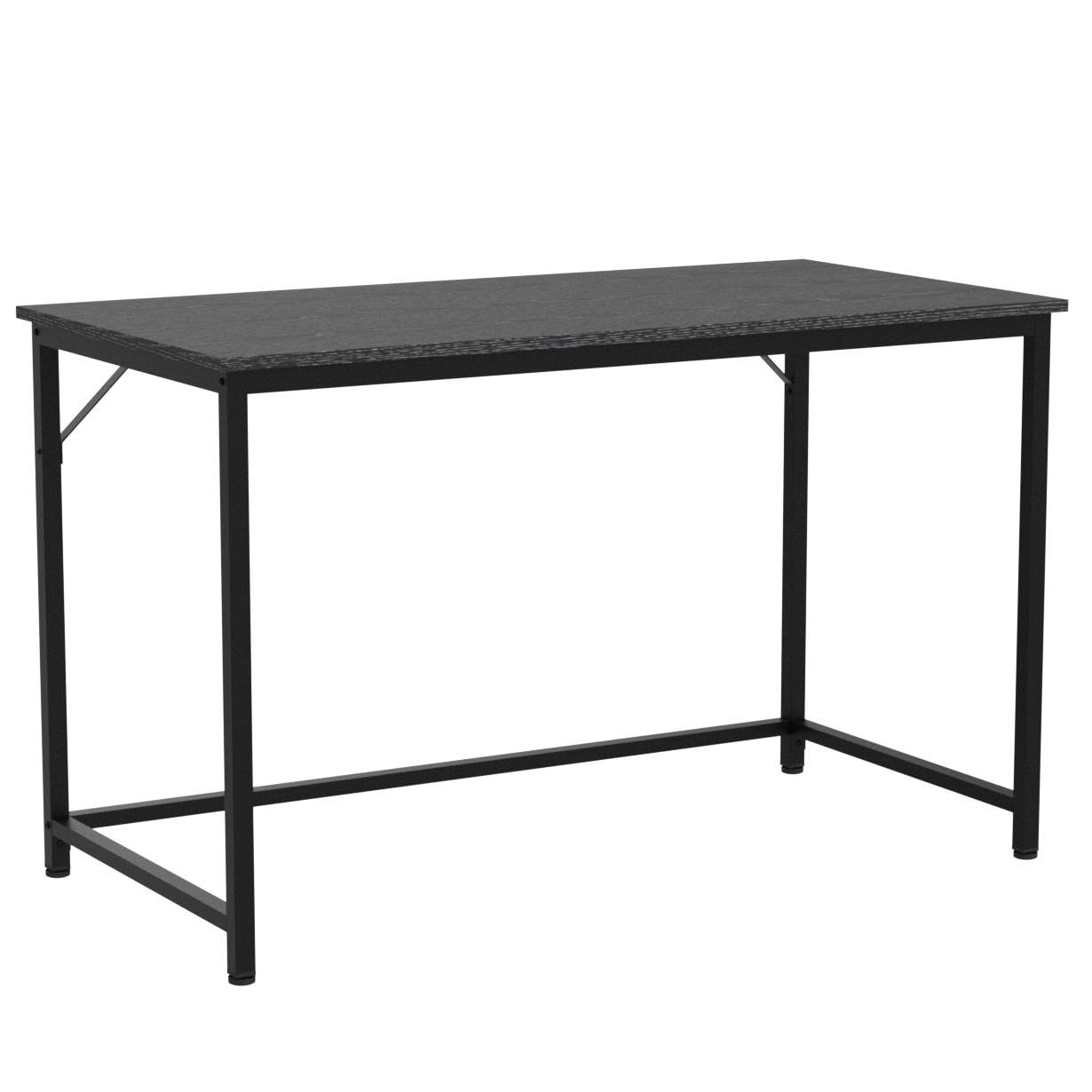 VASAGLE Computer Desk, Gaming Desk, Home Office Desk, for Small Spaces, 23.6 x 47.2 x 29.5 Inches, Industrial Style, Metal Frame, Black with Wood Grain ULWD039B56 - WoodArtSupply