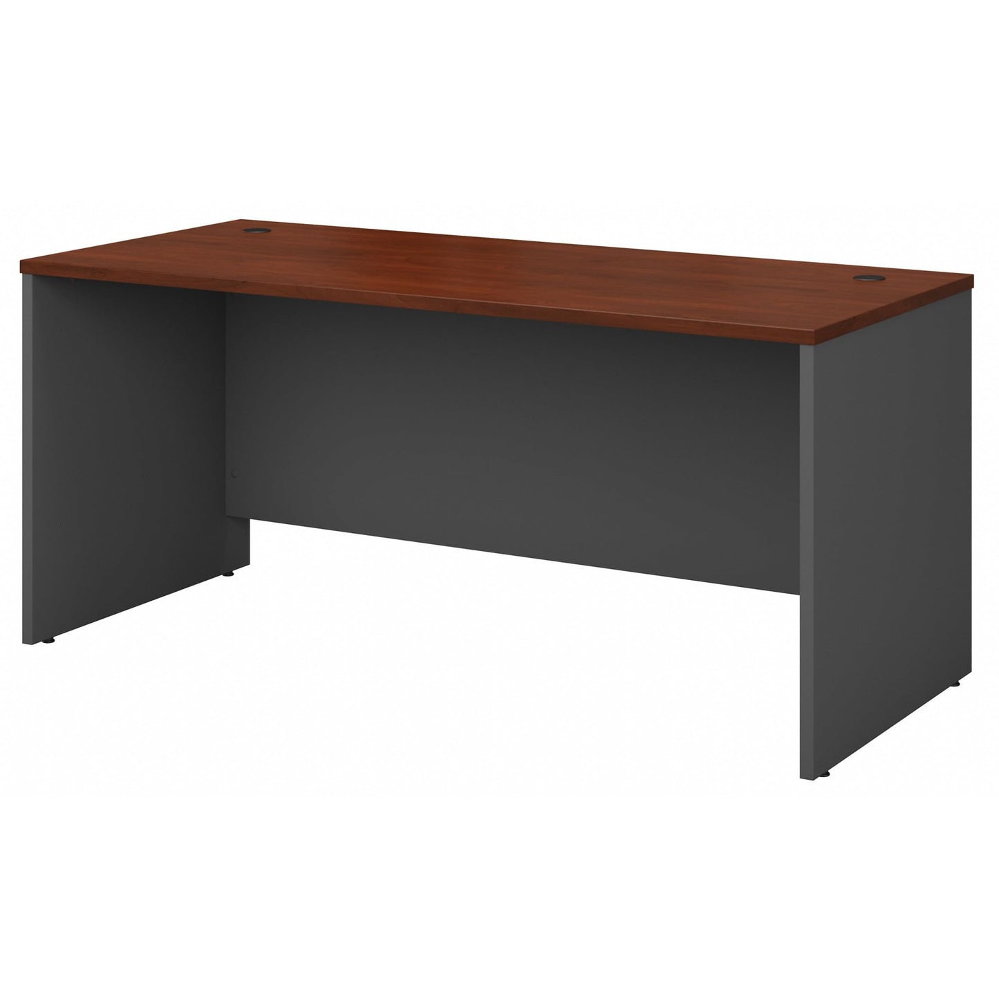 Bush Business Furniture Components Office Desk 66"W x 30"D, Hansen Cherry/Graphite Gray, Standard Delivery - WoodArtSupply