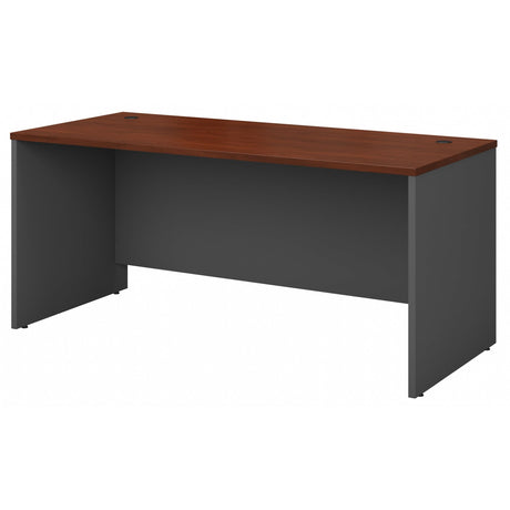 Bush Business Furniture Components Office Desk 66"W x 30"D, Hansen Cherry/Graphite Gray, Standard Delivery Bush Business Furniture