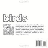 Birds Coloring Book: 30 Illustrations WoodArtSupply
