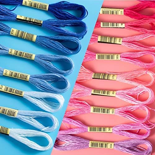 Vilihkc Rainbow Color Embroidery Floss 447 Skeins Per Pack with Cotton for Cross Stitch Threads Bracelet Yarn Craft Floss Embroidery Floss Set Vilihkc