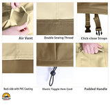 Vanteriam Outdoor High Back Chair Cover, Heavy Duty Waterproof Patio Swivel Chair Covers - Fade Resistant Patio Standard Dining Chair Cover 2 Pack - 26W x 28D x 37.5H inch Beige & Brown Vanteriam