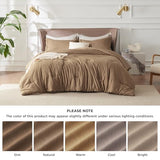 Bedsure Queen Comforter Set - Brown Soft Bedding for All Seasons, Cationic Dyed Bed Set, 3 Pieces, 1 Queen Size Comforter (90"x90") and 2 Pillow Shams (20"x26"+2") Bedsure