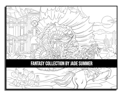 Fantasy Collection: An Adult Coloring Book with 100+ Incredible Coloring Pages of Mermaids, Fairies, Vampires, Dragons, and More!