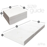 Milliard Tri-Folding Memory Foam Mattress Medium Firm with Washable Cover, Twin XL Size (78"x38"x6") Milliard