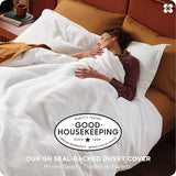 Bedsure Cotton Duvet Cover King - 100% Cotton Waffle Weave Coconut White Duvet Cover King Size, GentleSoft™ and Breathable Bedding Set for All Season, 3 Pieces, 104"x90" Bedsure