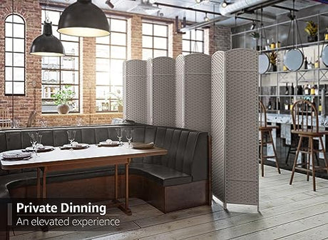 Sorbus 8 Panel Room Divider 6 ft. Tall - Privacy Screen, Extra Wide Double Hinged Panels, Mesh Hand-Woven Design, Partition Room Dividers and Folding Privacy Screens, Wall Divider for Room Separation Sorbus