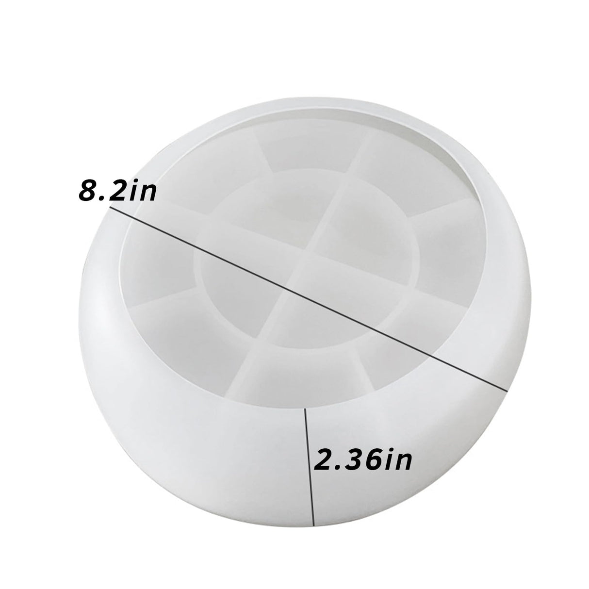 Big Round Bowl Resin Mold 8.2in Large Silicone Container Epoxy Resin Concrete Mold Candle Holder Trinket Box Mold Succulent Plant Pot Bathroom Vanity Tray Mold Storage Craft Making Decoration japleed