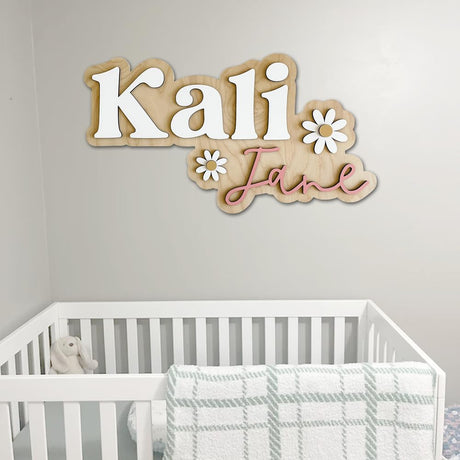 Custom Name Sign for Nursery, Baby Wooden Name Sign, Wooden Nursery Name Sign, Nursery Name Sign For Boy/Girl, Baby Name Announcement Sign, Wooden Outline Name Signs, Baby Name Signs For Nursery15 IZI POD