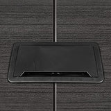 Regency Legacy 8 ft Racetrack Laminate Conference Table with a Charging Port, Durable Construction, Scratch-Resistant Surface, and Modern Design for Professional Office Workspaces - Ash Grey Regency