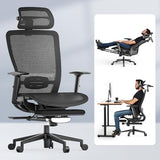 FLEXISPOT Ergonomic Office Chair with Footrest, Mesh High Back Computer Chair, Home Office Desk Chairs, with Adjustable Lumbar Support/4D Headrest/Reliable Base, Breathable Mesh Seat, Black, OC3 AIR-F FLEXISPOT