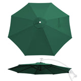 YardGrow 10ft 8 Ribs Canopy Replacement for Cantilever Umbrella, Canopy ONLY, Frame NOT Included (Green) YardGrow