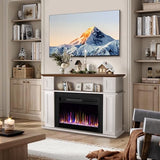 23“ Electric Fireplace Insert, 1500W/1000W Electric Fireplace Heater for Indoor Use with 12 Colors Adjustable Flame, Fireplace Stove for Home Office, Fake Fireplace with Remote Control CUOZOVA