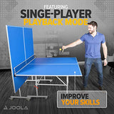 JOOLA Indoor 15mm Ping Pong Table with Quick Clamp Ping Pong Net Set - Single Player Playback Mode - Regulation Size Table Tennis Table - Compact Storage Ping Pong Table JOOLA