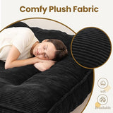 NLDD 8" Futon Mattress Full Size, Ultra Thick Futons Sofa Couch Bed Sleeper Sofa Bed, Versatile Floor Futons Japanese Floor Mattress, Black (Frame Not Included) NLDD