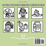 Cozy Country: Farm Inspired Bold and Easy Coloring Book for Adults or Kids (Bold and Easy Coloring Books) WoodArtSupply