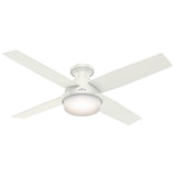 Hunter Fan Company 59242 Hunter 52" Dempsey Indoor Low Profile Ceiling Fan with Light, Fresh White Finish Hunter