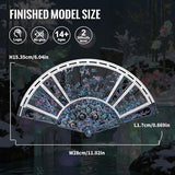 Piececool 3D Metal Puzzles for Adults,Folding Fan Metal Model Kits,Handheld Fan for Women,DIY Crafts for Adult Family Time,Home Decor Best Gifts