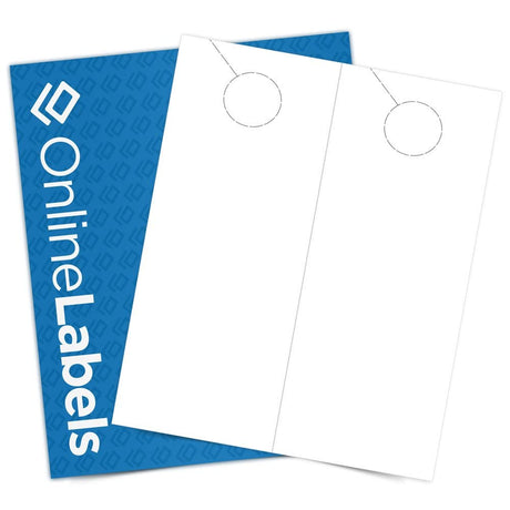 Door Hangers - 4.25 x 11 - Cardstock - Pack of 200, 100 Sheets - Inkjet/Laser Printer - Online Labels Online Labels