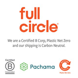 Full Circle Be Good Bamboo Handle Dish Brush – Sustainable Kitchen Cleaning with Tough Bristles - Natural Dish Scrubber & Cast Iron Cleaner - Long Handle Brush for Dishes, Pots, and Pans, White Full Circle