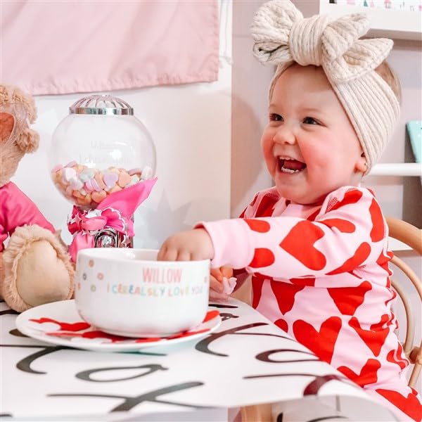 Personalization Universe I Cerealsly Love You 14oz Kids Cereal Bowl - Customizable, Dishwasher and Microwave Safe, Chip-Resistant Stoneware Bowl Perfect for Cereal, Soup, Snacks and More Personalization Universe