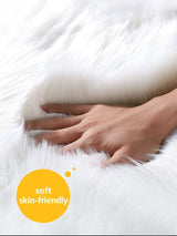 Fur Pouf Ottoman Unstuffed Floor Pouf White Ottoman Foot Rest NO Filler 20x20x12 Inches Round Poof Seat Floor Bean Bag Chair Foldable Floor Chair Storage for Living Room Bedroom White Cover ONLY Asuprui