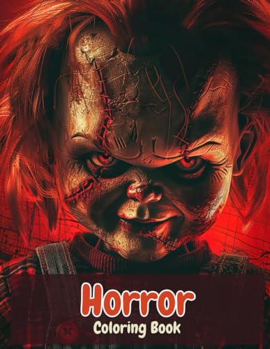 Horror Coloring Book: Famous Horror Movie Creatures like Clowns, Monsters, Ghosts, Zombies and Killers | Halloween's Scary Movie Icons (Horror Coloring Books) WoodArtSupply