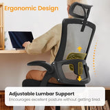 NEO Chair Ergonomic Office Desk Chair High Back Computer Gaming Mesh Chair with Comfy Task Adjustable Arms Lumbar Support Headrest Swivel for Home Office (Black) NEO CHAIR
