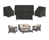 MaWGcowerd Patio Furniture Cover-420D Oxford Cloth Sofa Table Chair Waterproof Cover, 4 Piece Set of Outdoor Garden Patio Furniture Waterproof Dustproof Sunscreen Cover MaWGcowerd