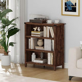 Rustic Oak 3-Shelf Bookcase by BON AUGURE - Stylish Floor-Standing Storage for Home & Office BON AUGURE