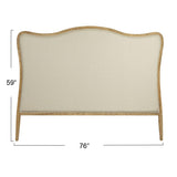 Creative Co-Op Oak & Linen King Size Headboard Creative Co-Op