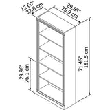 Saratoga Tall 5 Shelf Bookcase in Harvest Cherry by Bush Business Furniture Bush Business Furniture