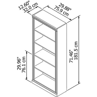 Saratoga Tall 5 Shelf Bookcase in Harvest Cherry by Bush Business Furniture - WoodArtSupply